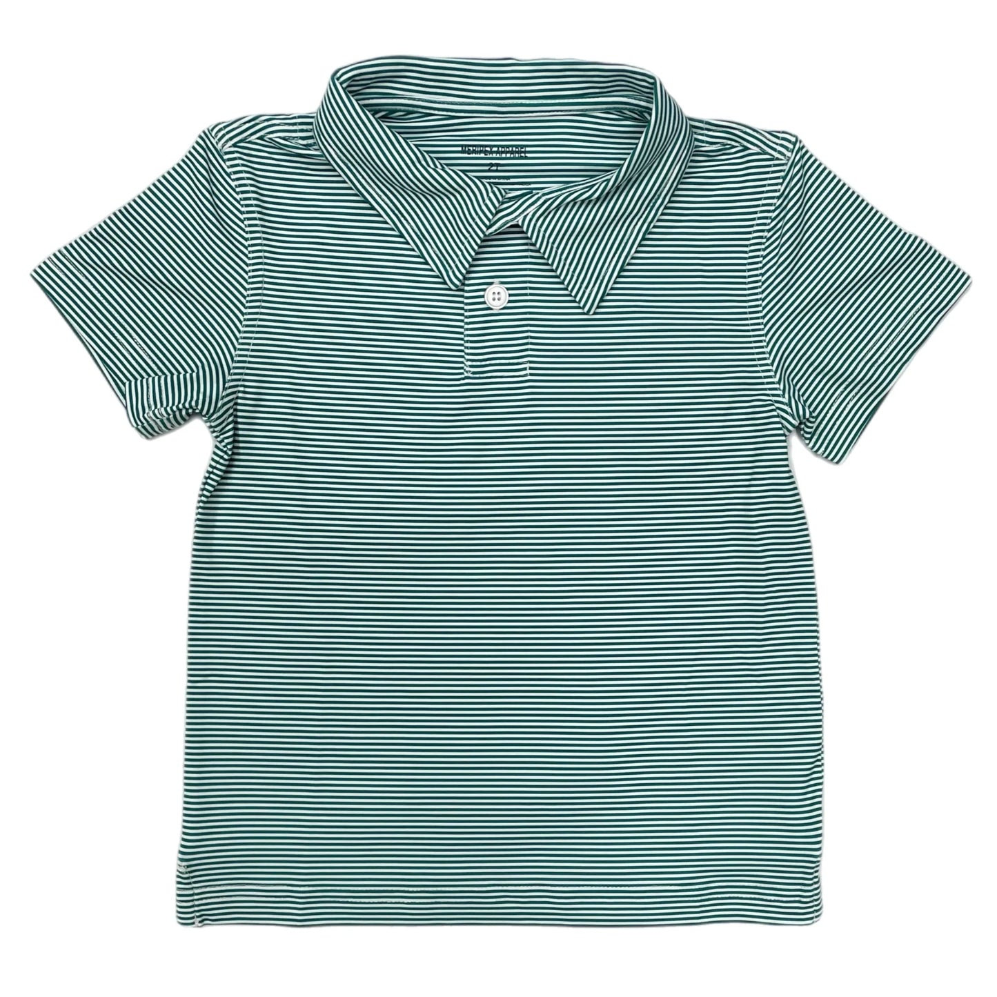 Meripex Green/White Striped Polo