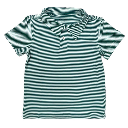Meripex Green/White Striped Polo