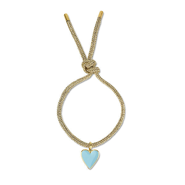 HART Lurex Bracelet with Small Blue Enamel Heart