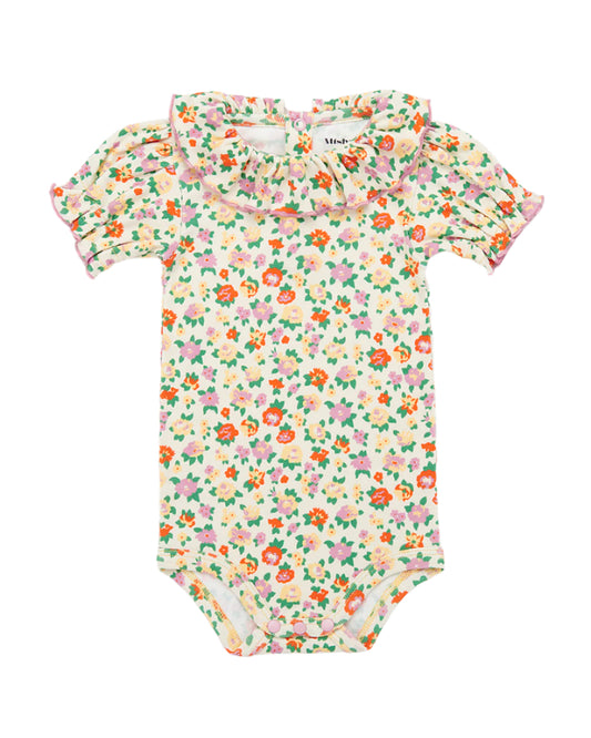 Misha & Puff Balloon Sleeve Paloma Onesie String/Hazy Lilac Brimfield