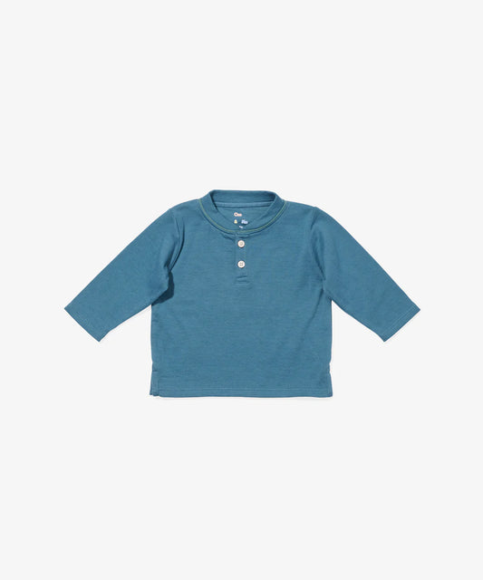 Oso & Me Henley Baby T-Shirt - Petrol