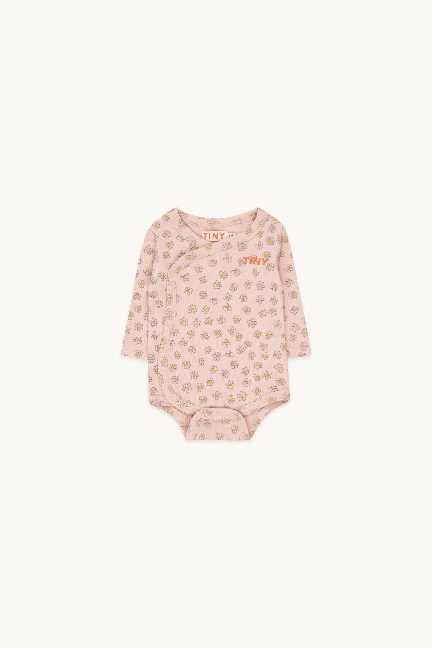 Tiny Cottons Daisies Crossed Bodysuit Wild Rose