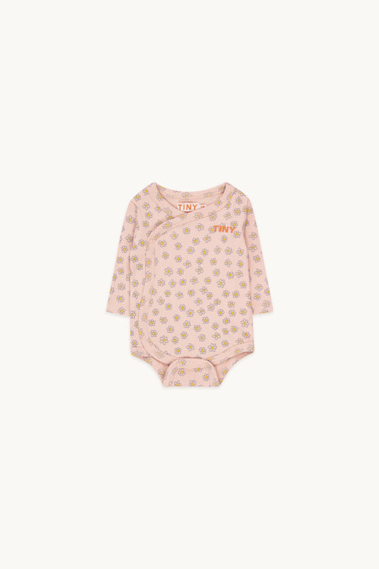 Tiny Cottons Daisies Crossed Bodysuit Wild Rose