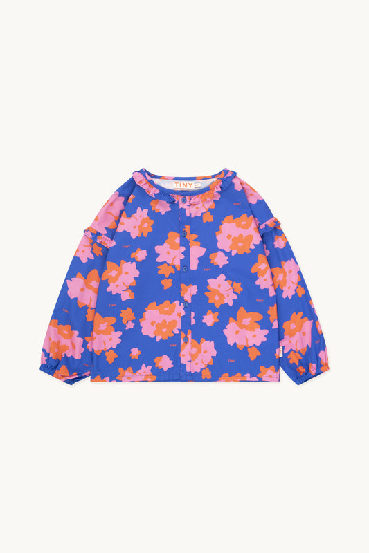 Tiny Cottons Flowers Frilled Blouse Ultramarine