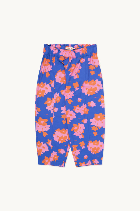 Tiny Cottons Flowers Barrel Pant Ultramarine