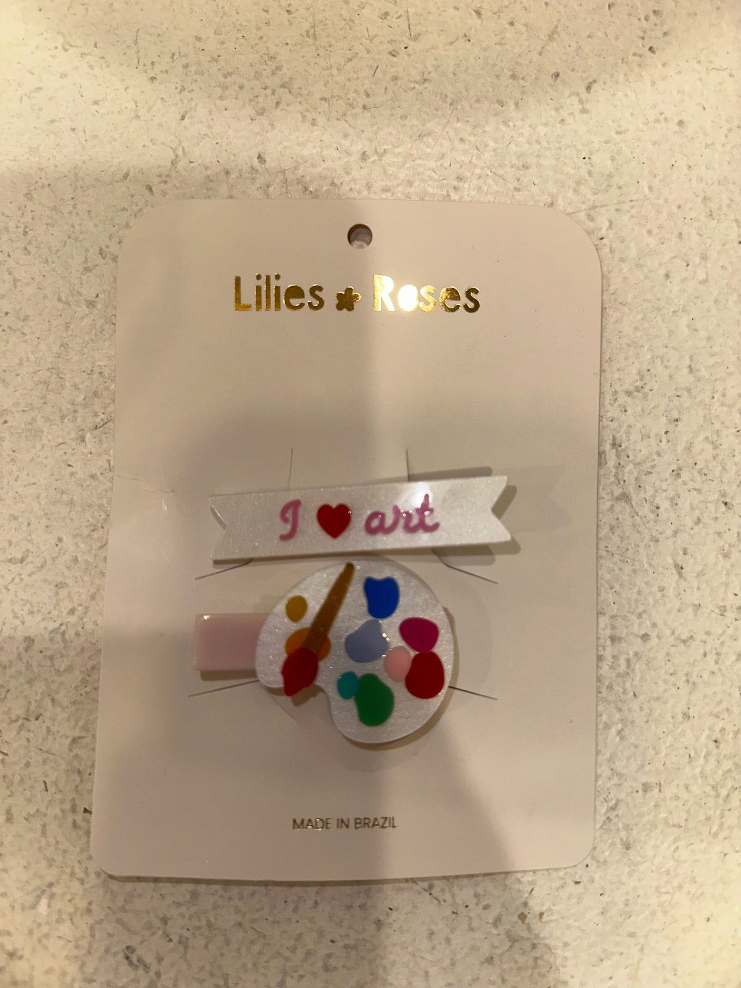 Lilies & Roses PAINT PALETTE I LOVE ART HAIR CLIPS
