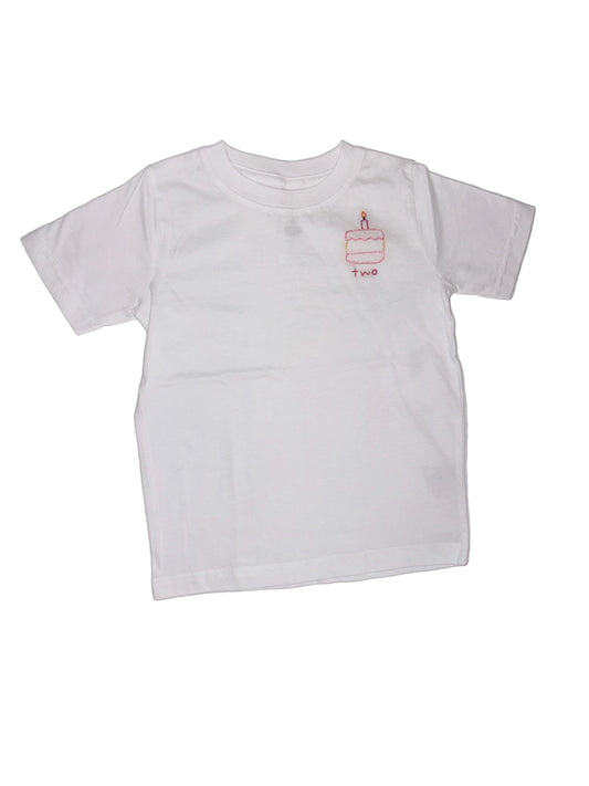 Sweet Olive Street Birthday Cake Tee (Ages 2-6) - White