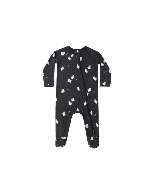 Quincy Mae Bamboo Zip Footie Ghosts