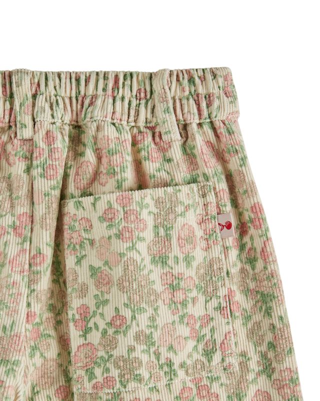 Emile & Ida Wide Printed Needlecord Trousers Bucolique
