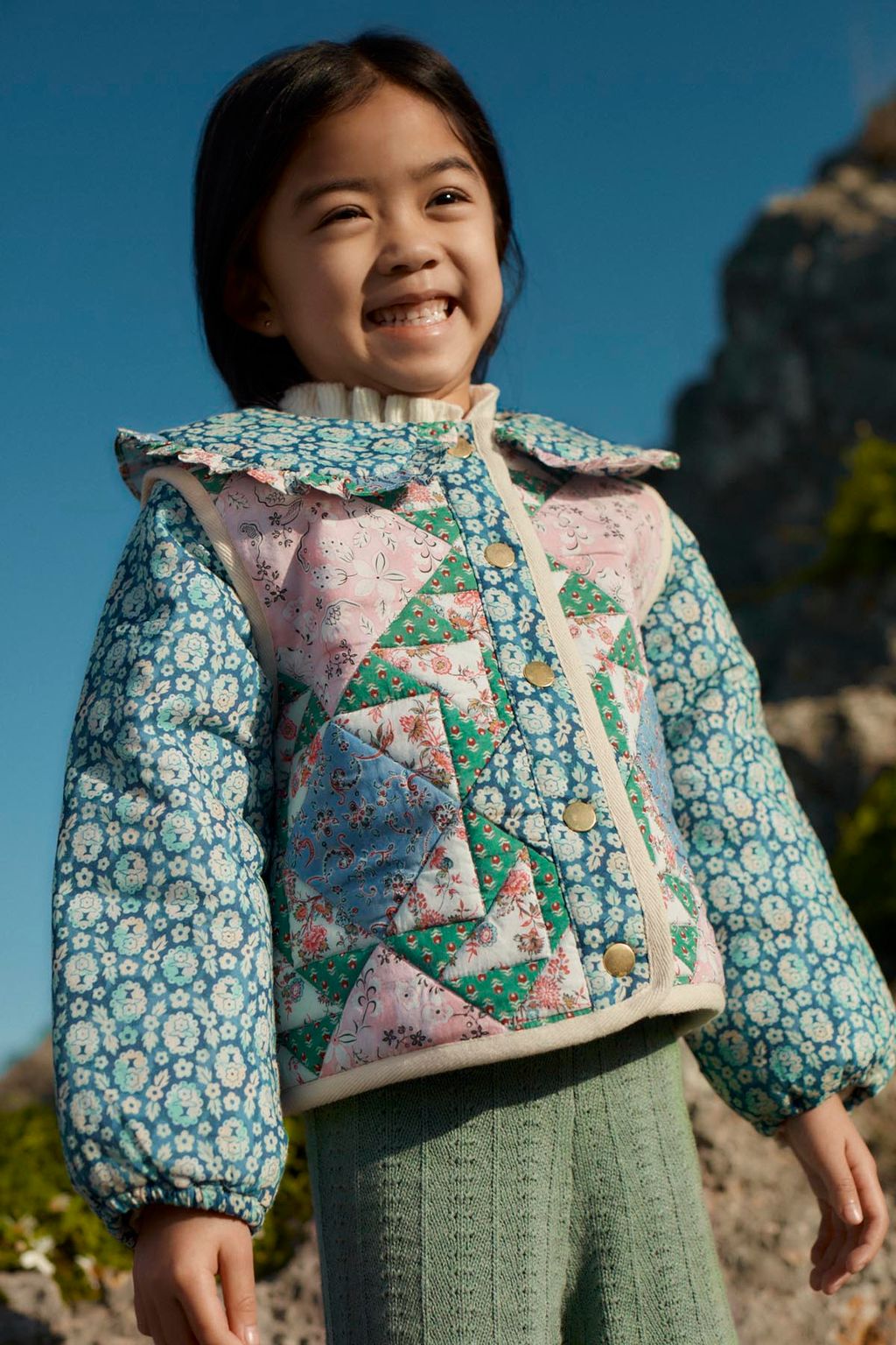 Louise Misha Agara Jacket Navy Snowfall Patch