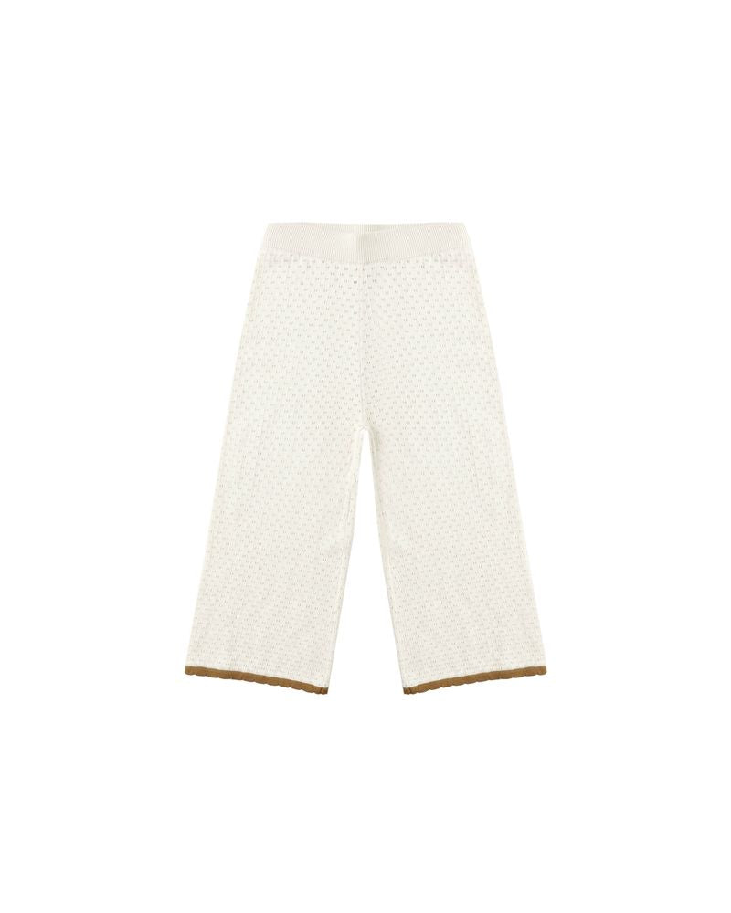 Rylee + Cru Pointelle Knit Pant Natural