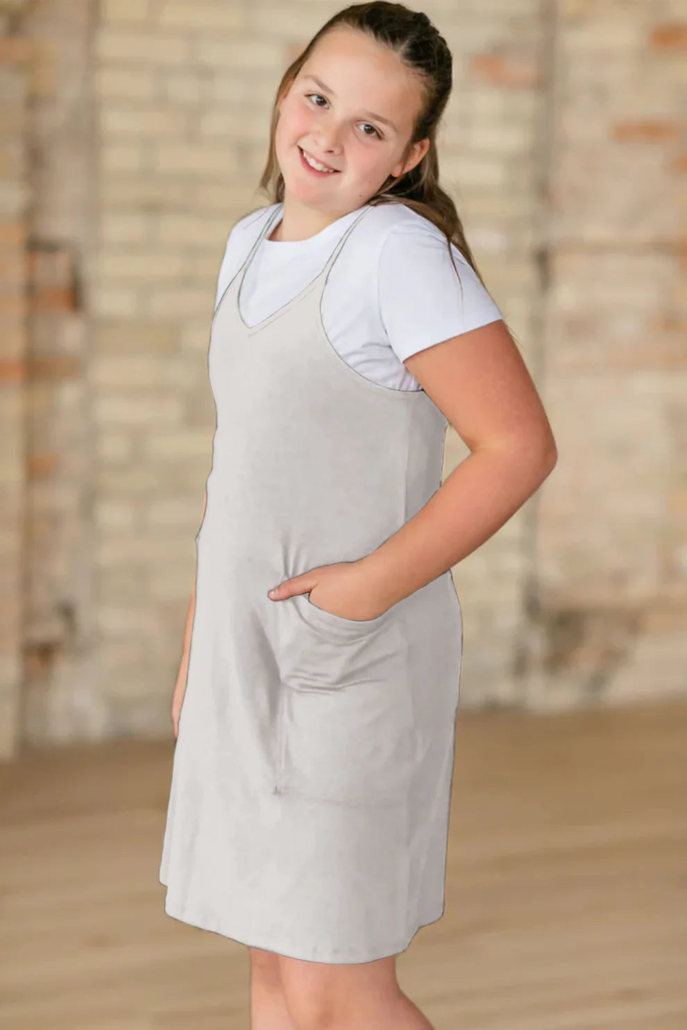 Fornia Girls Yoga Lolo Dress - Mineral Stone