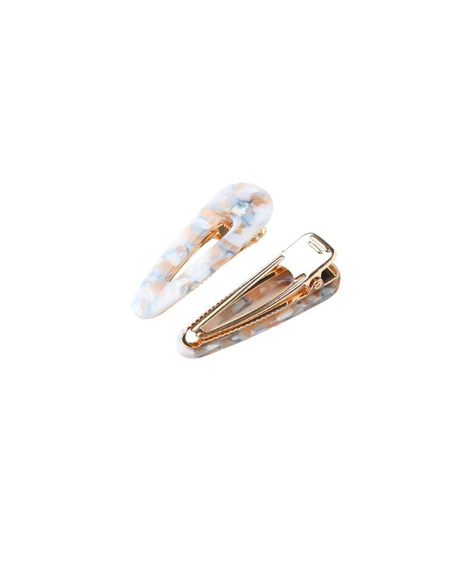 Rylee + Cru Slider Clip, Pack of 4 Brown, Blue Tortoise