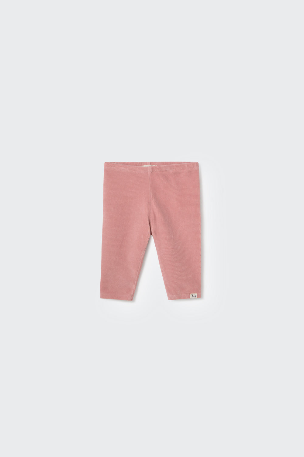 My Little Cozmo Corduroy Velour Knit Baby Leggings Silver Pink