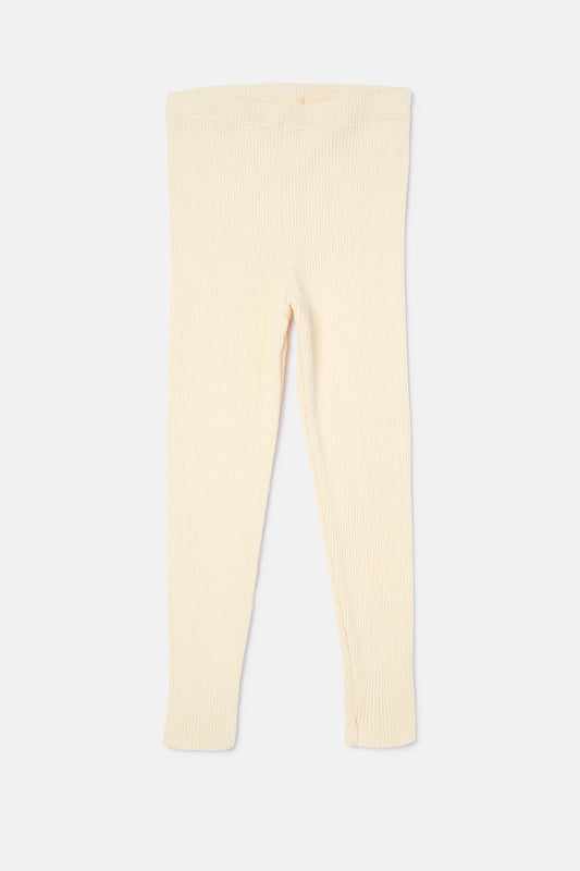 My Little Cozmo Soft Cotton Rib Leggings Stone