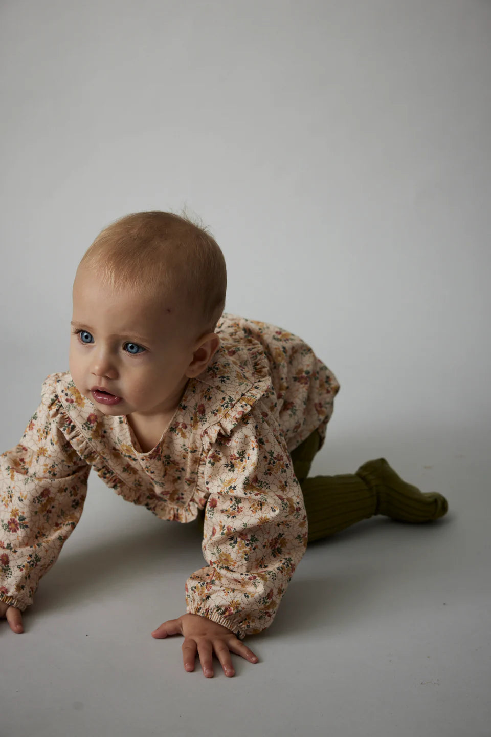 My Little Cozmo Organic Floral Baby Romper Multicolor