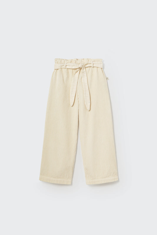 My Little Cozmo Wide Corduroy Pants Ecru