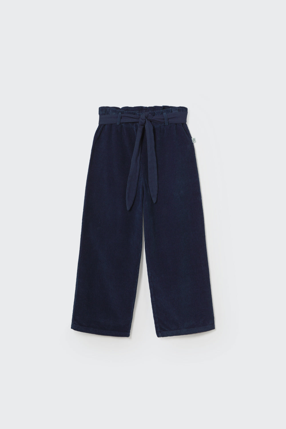 My Little Cozmo Denim Corduroy Wide Pants Navy