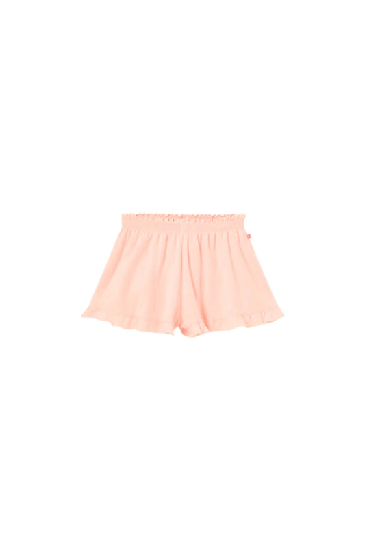 My Little Cozmo Organic Toweling Ruffle Shorts Neon Coral