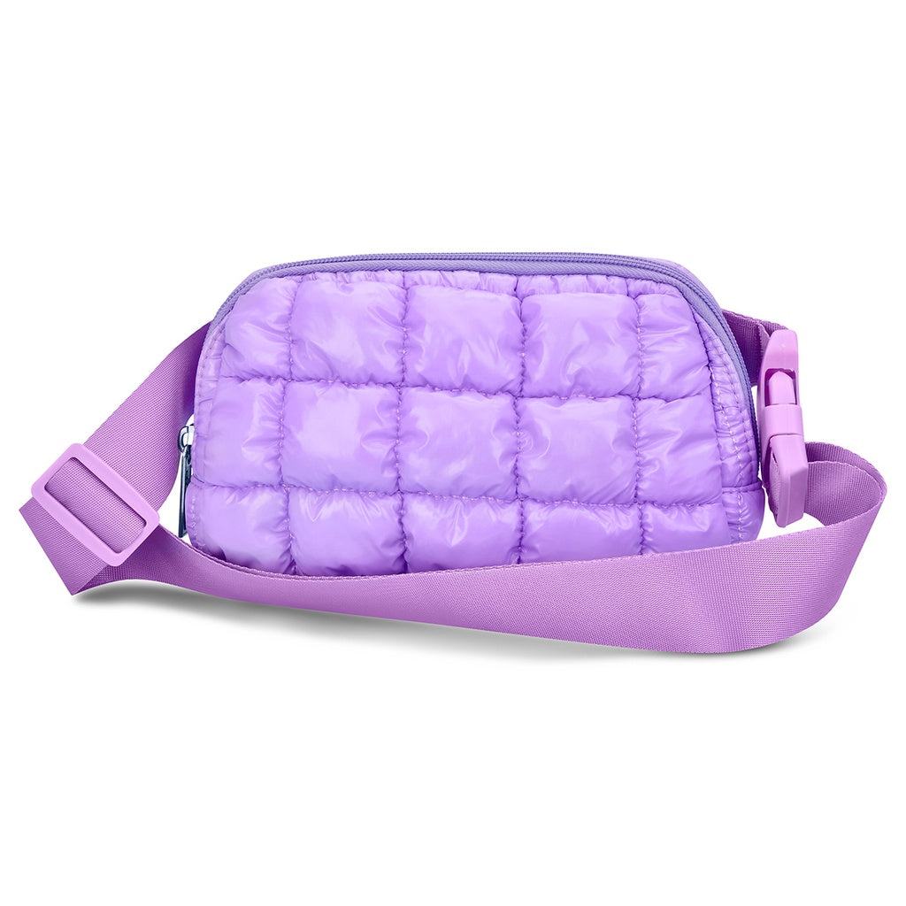Iscream Lavender Shiny Puffer Belt Bag