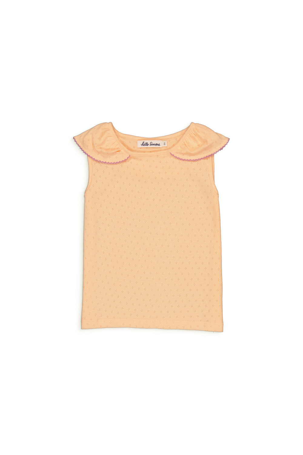 Hello Simone Leslie T-Shirt Pointelle Peach