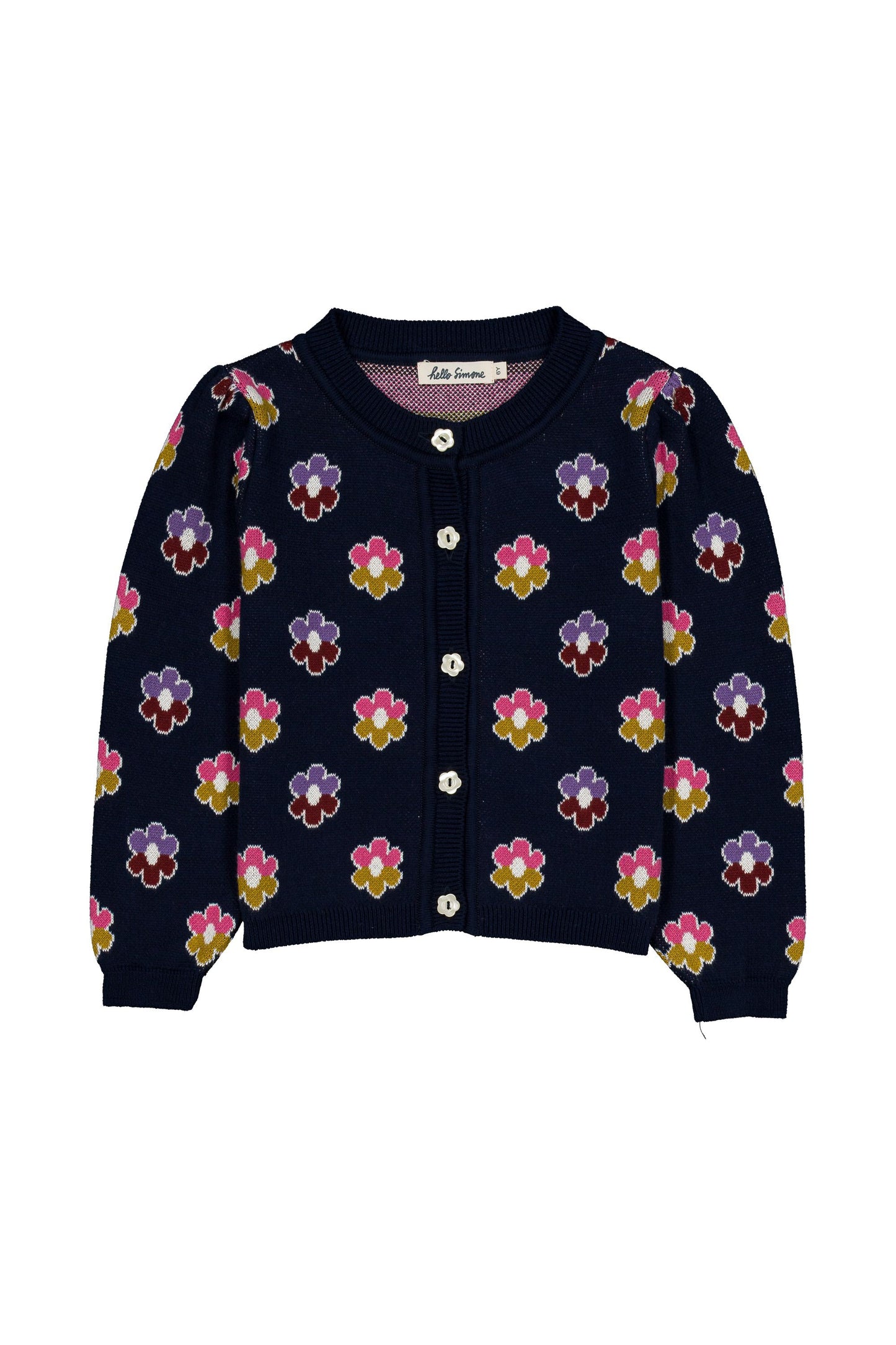 Hello Simone Lison Cardigan Rainbow Flower