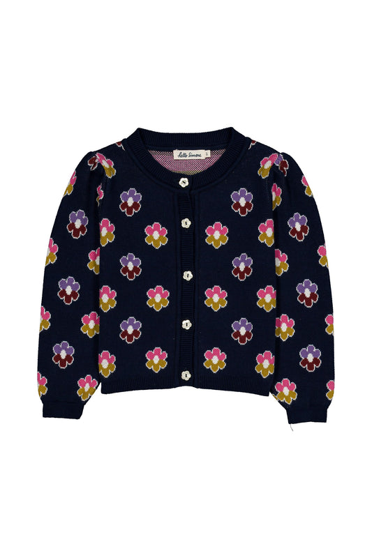 Hello Simone Lison Cardigan Rainbow Flower