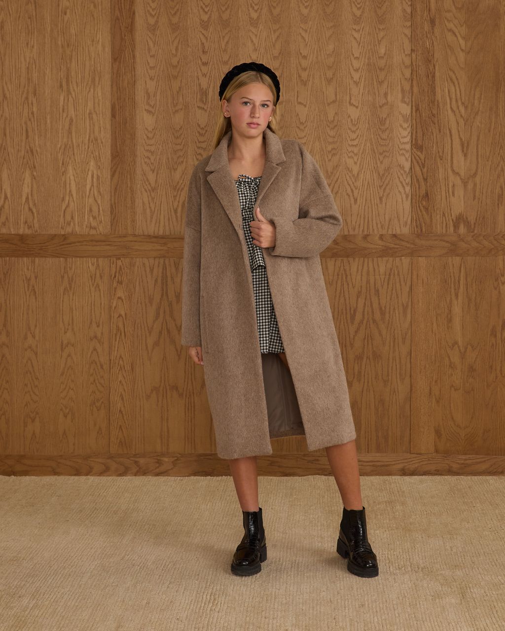 Rylee + Cru Teen's Presley Longline Coat Camel