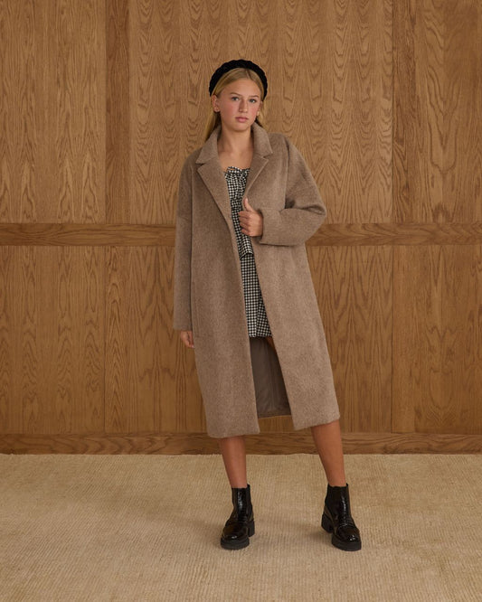 Rylee + Cru Teen's Presley Longline Coat Camel