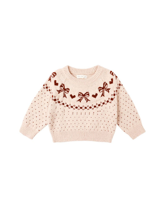 Rylee + Cru Fair Isle Sweater Bows