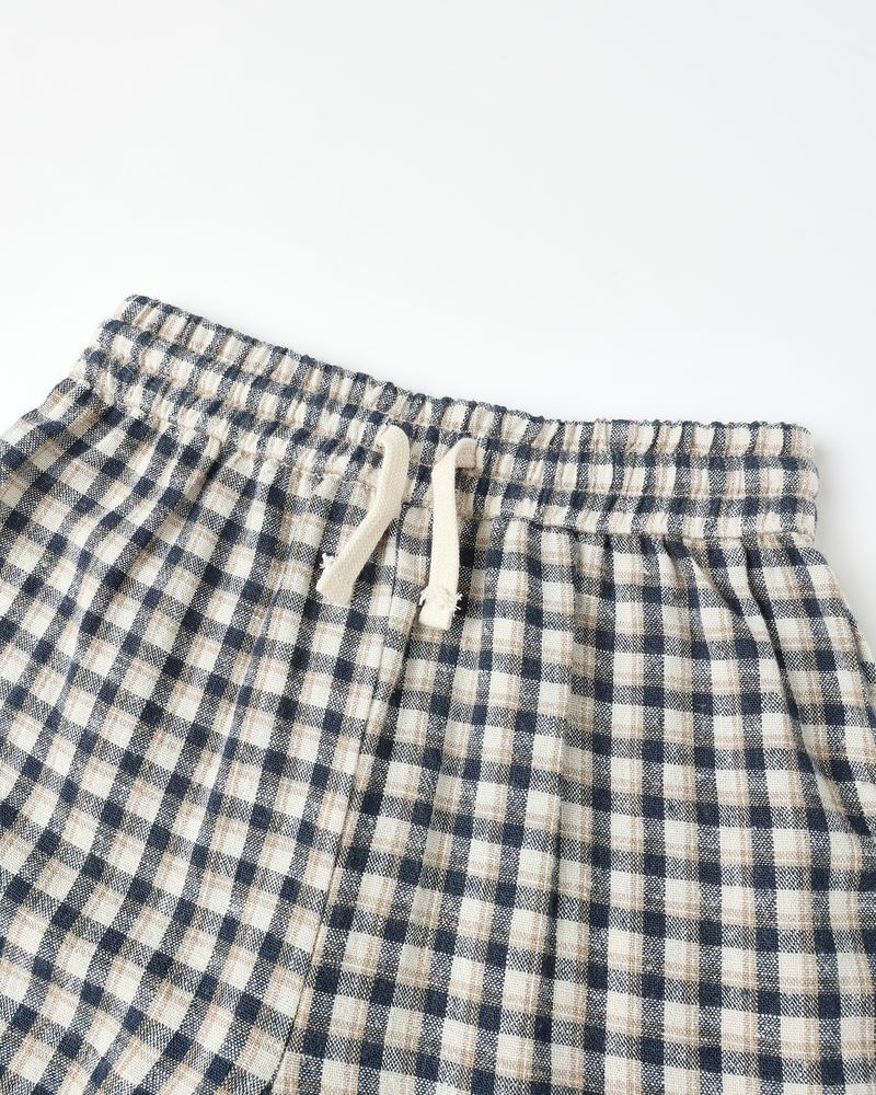 Rylee + Cru Wide Leg Pant Navy Check