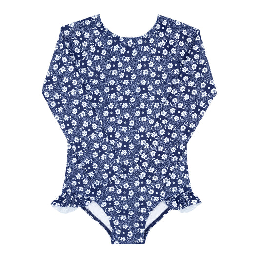 minnow girls ditch plains daisy rashguard one piece