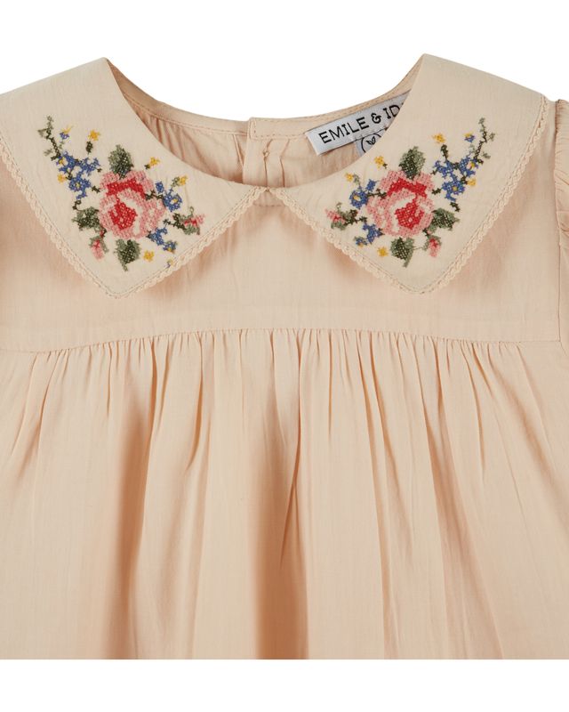 Emile & Ida Cross Stitch Dress Farine