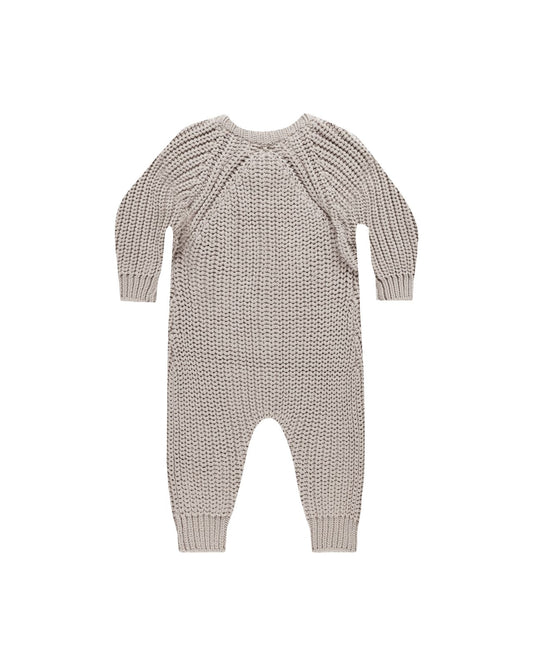 Quincy Mae Chunky Knit Jumpsuit Fog