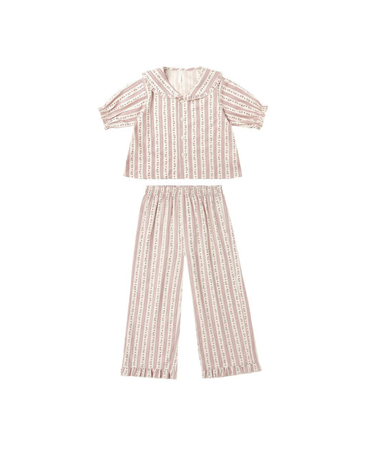 Rylee + Cru Ruffle Pajamas Candy Cane Stripe
