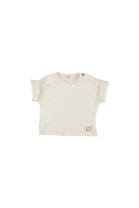 My Little Cozmo Kit Ruffle Basic T-Shirt in Ivory