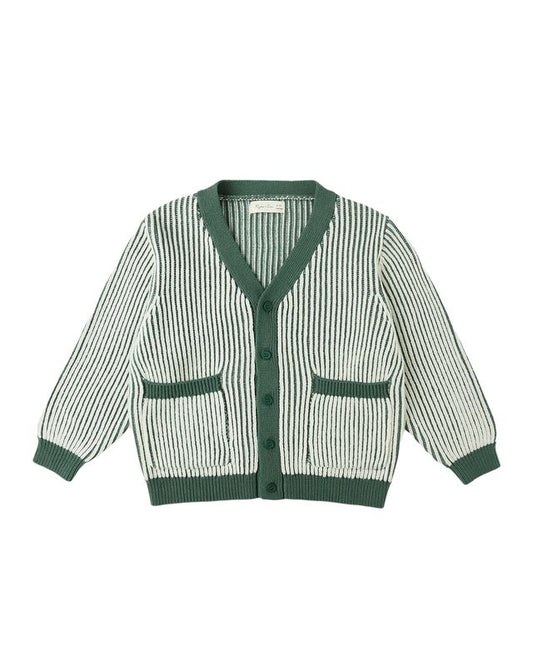 Rylee + Cru Haywood Cardigan Green Stripe