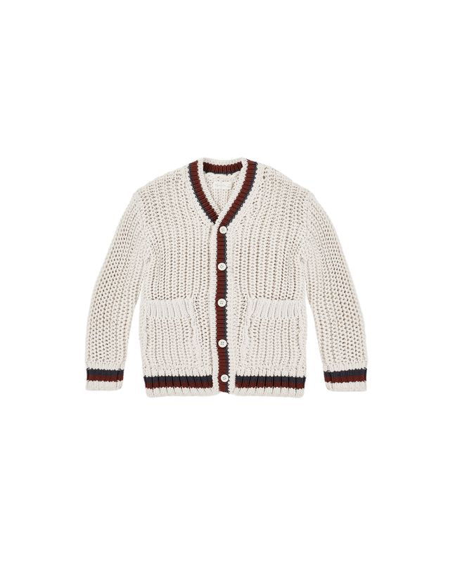 Rylee + Cru Collegiate Cardigan Natural