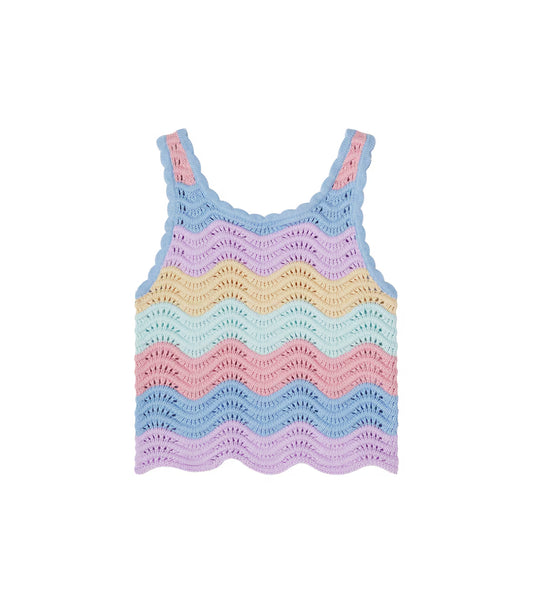Stella McCartney Sleeveless Multicolor Crochet Top