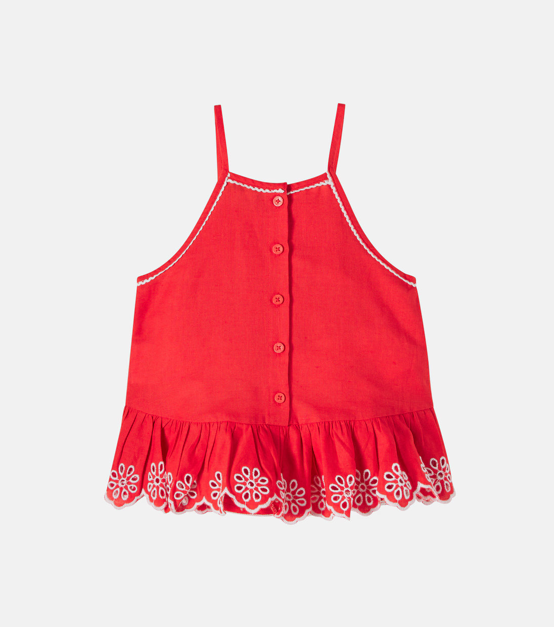 Stella McCartney Girls Embroidered Strappy Top