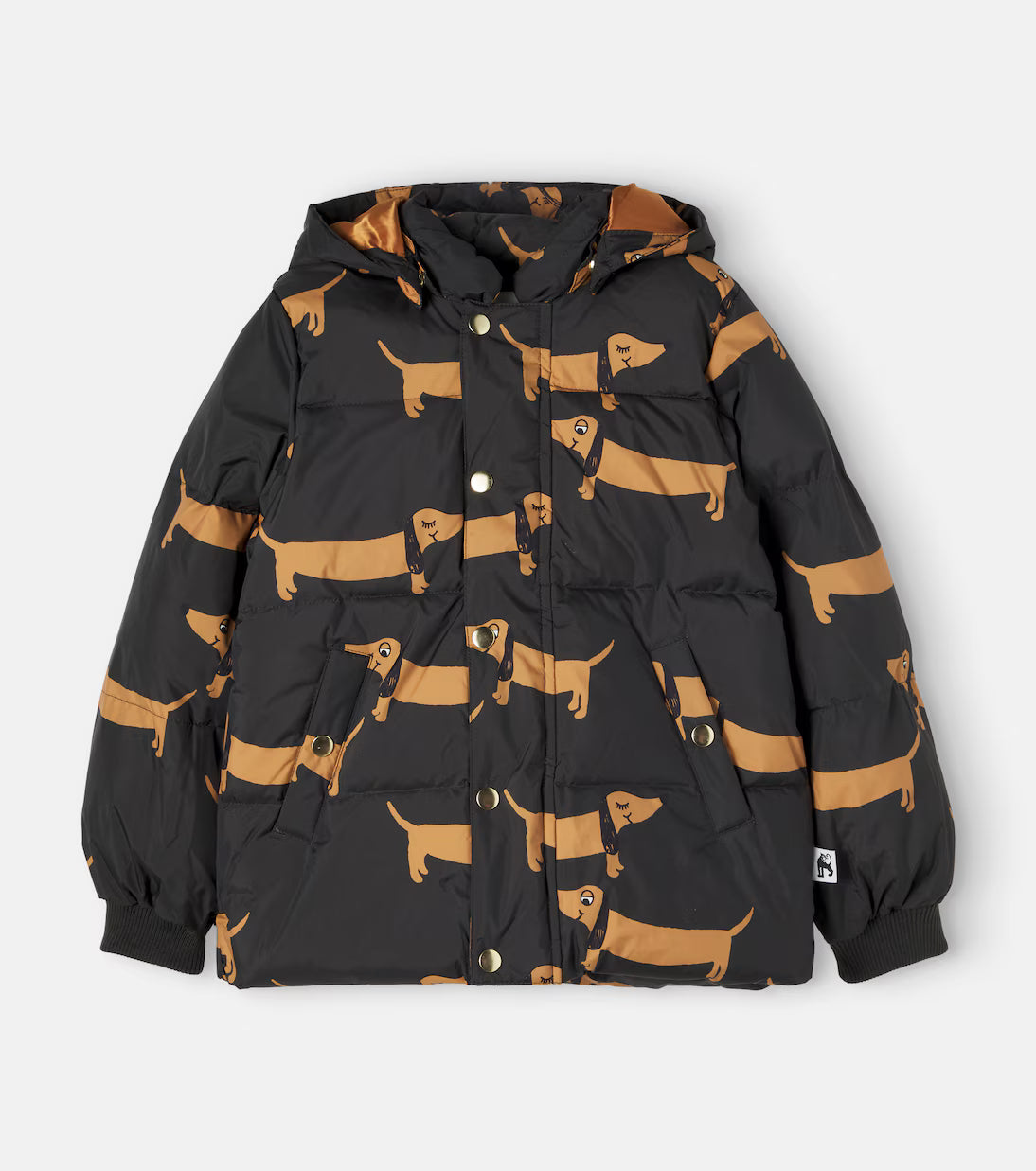 Mini Rodini Dog AOP Hooded Puffer