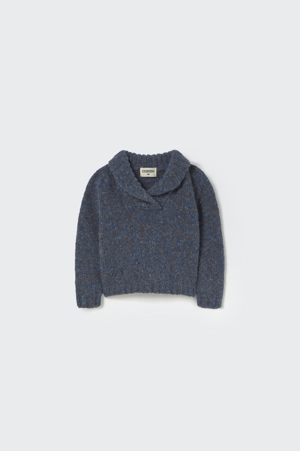 My Little Cozmo Tweed Tricot Collar Sweater Blue