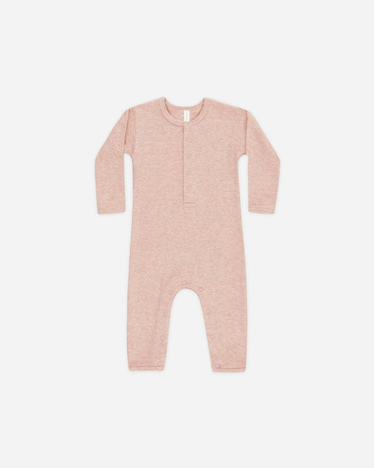 Quincy Mae Ribbed Baby Jumpsuit - Rose
