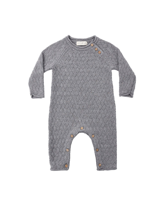 Quincy Mae Cozy Heather Knit Jumpsuit Heathered Slate