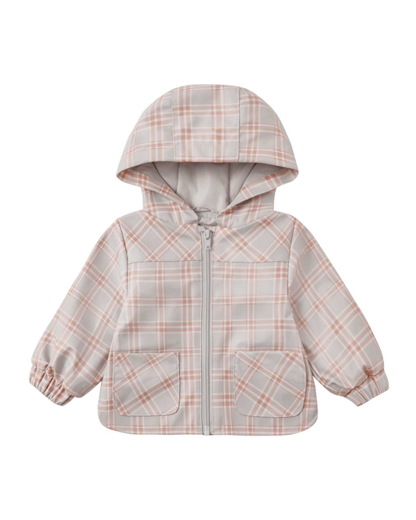 Quincy Mae Rain Coat Blue Plaid