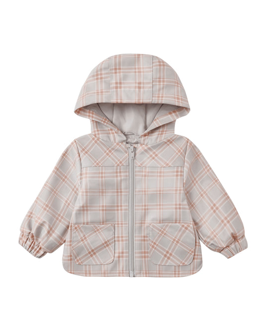 Quincy Mae Rain Coat Blue Plaid