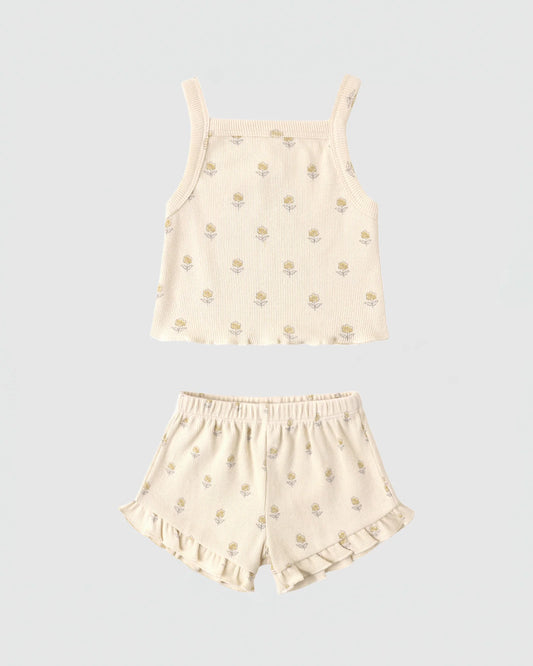 Quincy Mae Evie Tank + Shortie Set - Buttercup