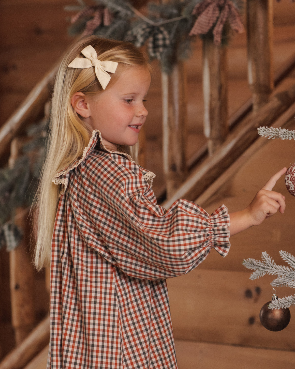 Rylee + Cru Girl's Nightgown Holiday Gingham