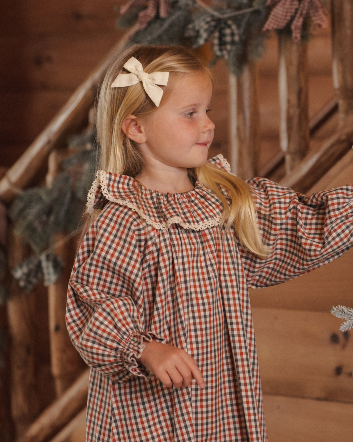 Rylee + Cru Girl's Nightgown Holiday Gingham