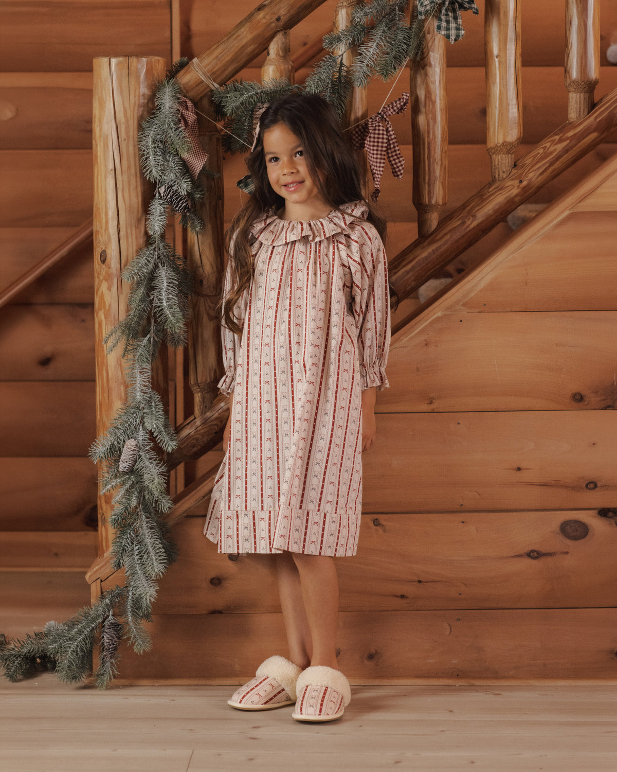Rylee + Cru Girl's Nightgown Candy Cane Lane